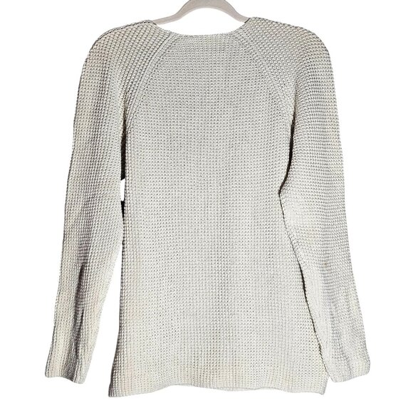 Vince Womens Sweater Ivory M MinimalistChic QuietLuxury Monochrome Capsule - Picture 2 of 11